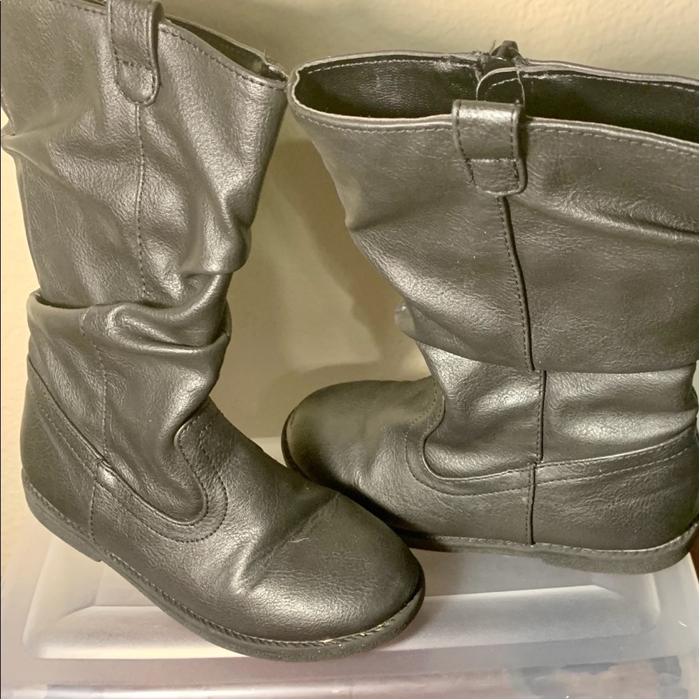 Girls Tall Black Boots
